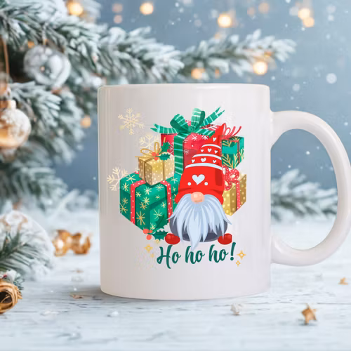 Julmugg 325 ml – HO HO HO & personlig text eller bild