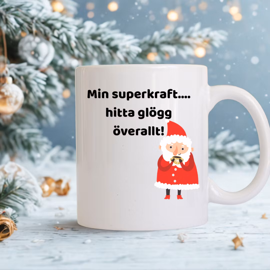 Julmugg 325 ml – Superkraft: hitta glögg överallt & personlig text