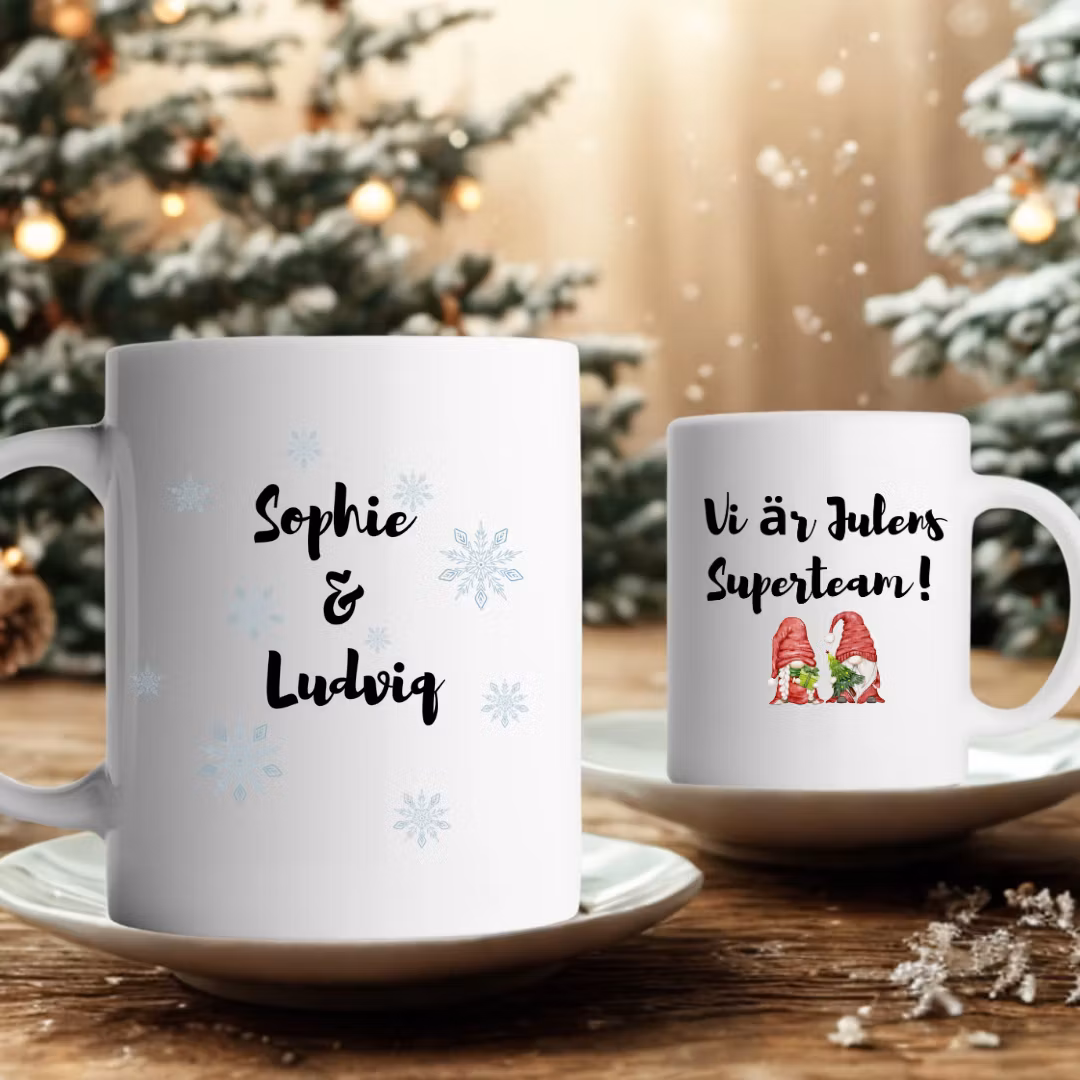 Julmugg – “Vi är julens superteam med personlig text/namn
