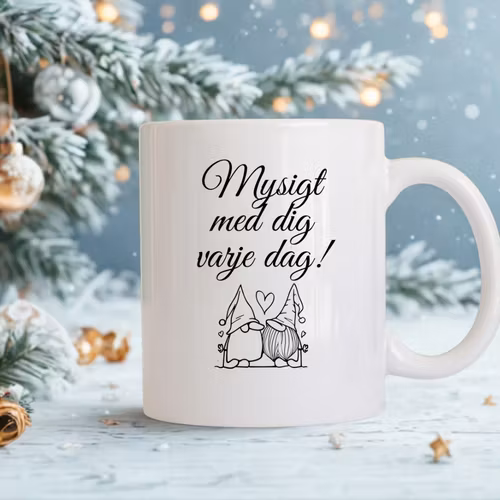 Julmugg – “Mysigt med dig varje dag” med personlig text / namn
