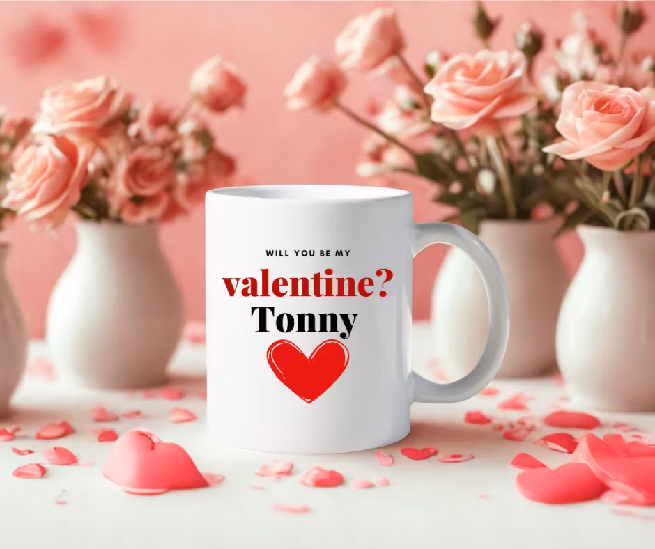 Personlig Valentine-mugg – Ange namn ❤️