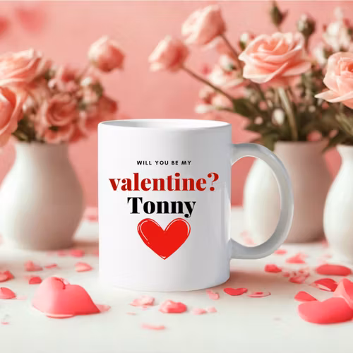 Personlig Valentine-mugg – Ange namn ❤️