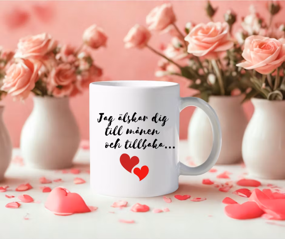 Till månen och tillbaka – Personlig mugg