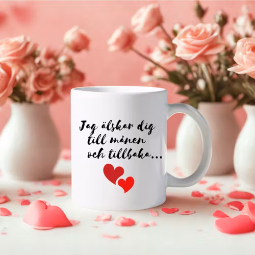 Till månen och tillbaka – Personlig mugg