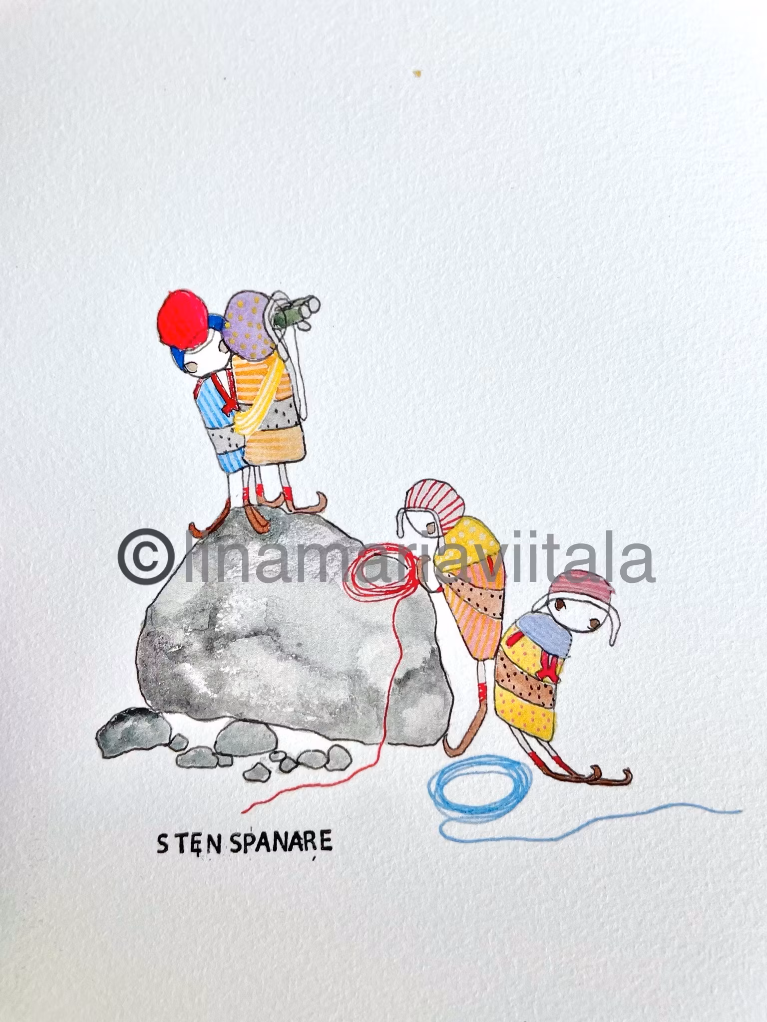 Fine Art Print A4 ”Stenspanare”