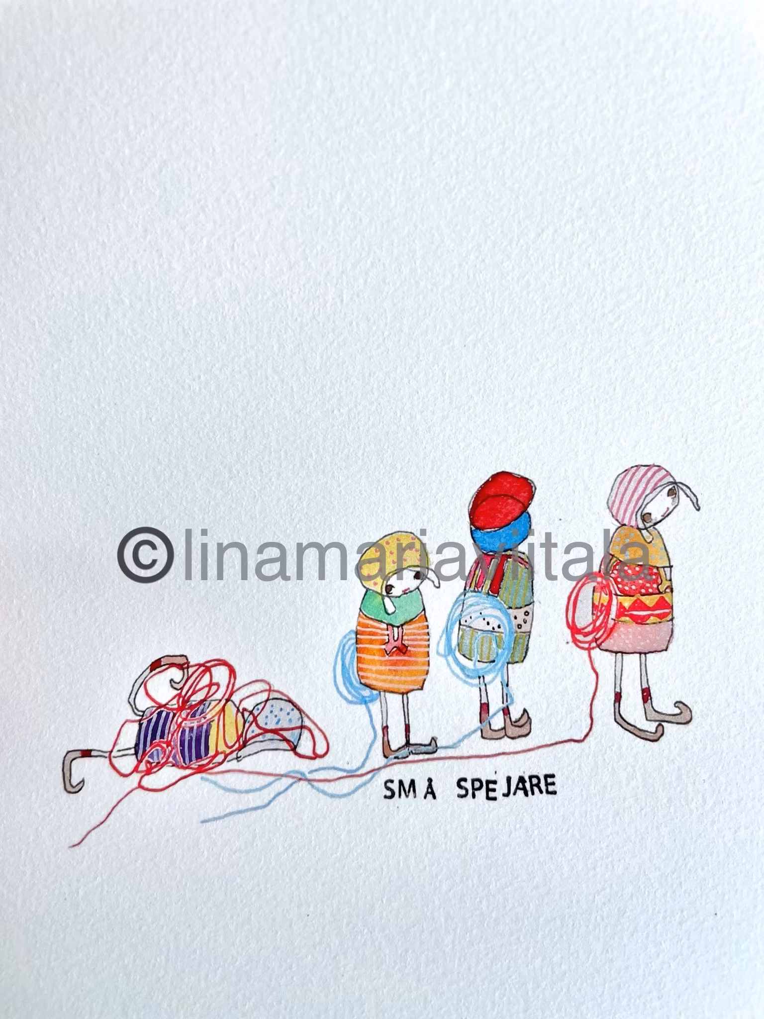 Fine Art Print A4 ” små spejare”