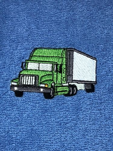 Badhandduk Lastbil grön