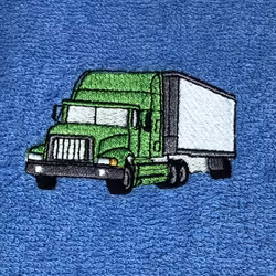 Badhandduk Lastbil grön