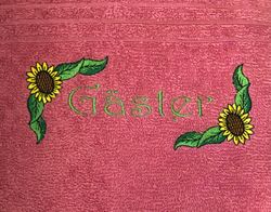 Gästhandduk Rosa solros