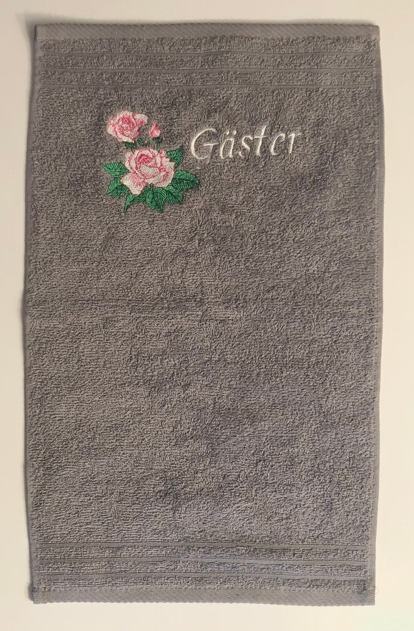 Gästhandduk Två rosor