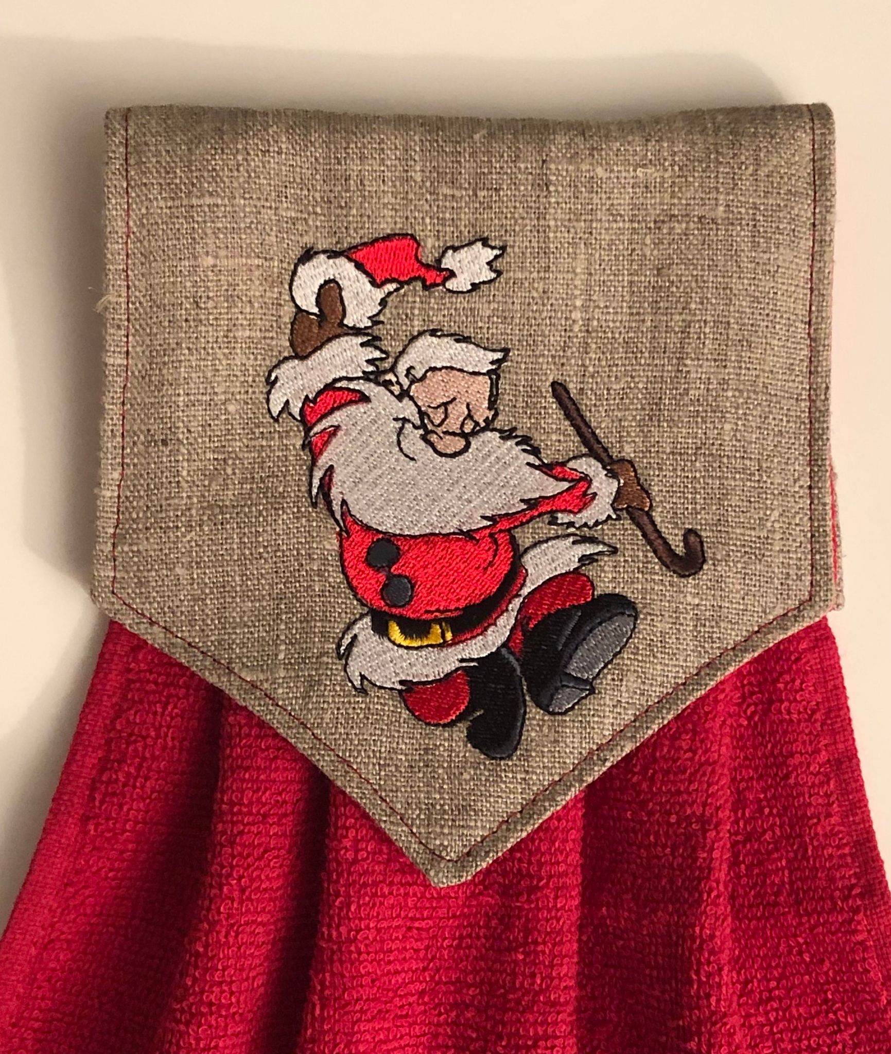 Tomte med käpp