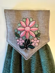 Spishandduk Rosa blomma