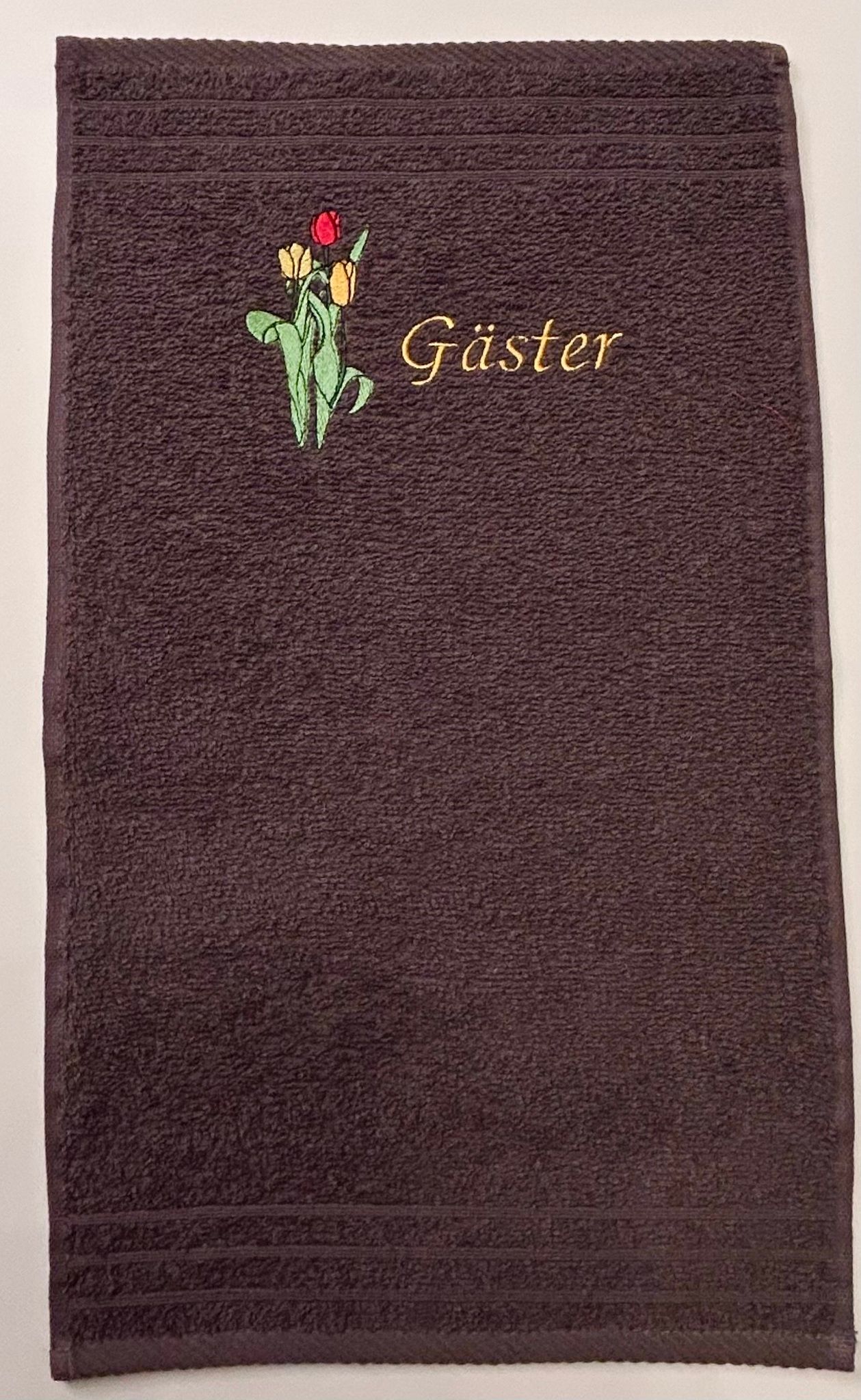Gästhandduk Grå med tulpaner