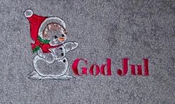 Julhandduk Snögubbe