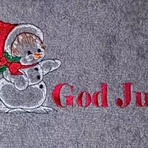 Julhandduk Snögubbe
