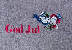 Julhandduk Snögubbar