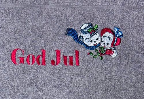 Julhandduk Snögubbar