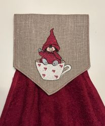 Spishandduk tomte i kopp