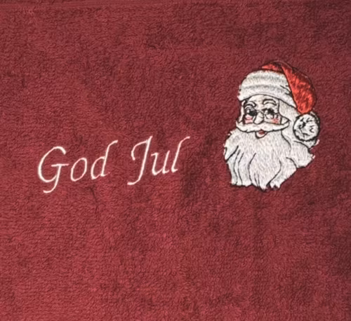 Julhandduk Tomteansikte