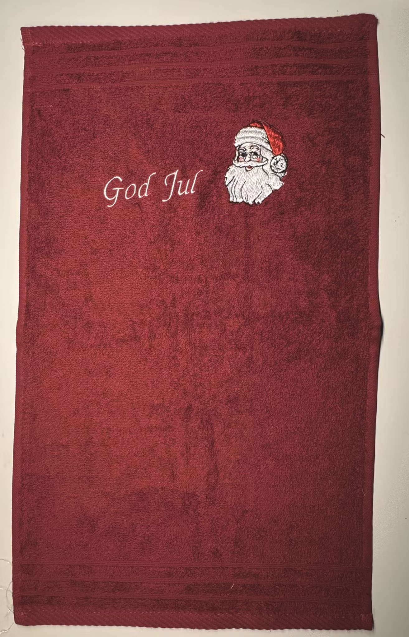 Julhandduk Tomteansikte