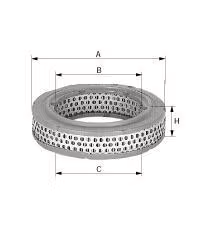Luftfilter Mann C 2552/1 1962-77 4-Cyl, 6-Cyl, V6 (CA-643PL)