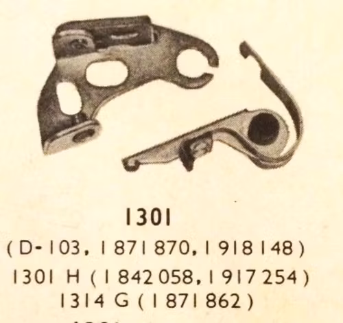 Brytarspetsar DR-1301 Delco-Remy 1937-56 8-Cyl.