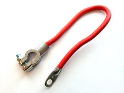 Batterikabel BKR-10 Pluspol Röd 25,4 cm.