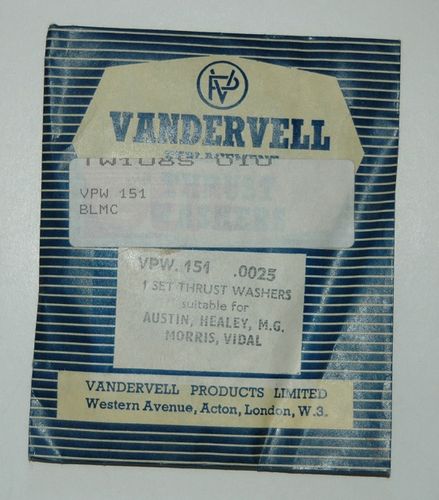 Tryckbrickor sats VPW 151 0025  1953/62 A30,A35,Minor