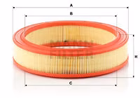 Luftfilter Mann C 2749 1971/87 1,6 2,0 OHC Svart Luftrenare