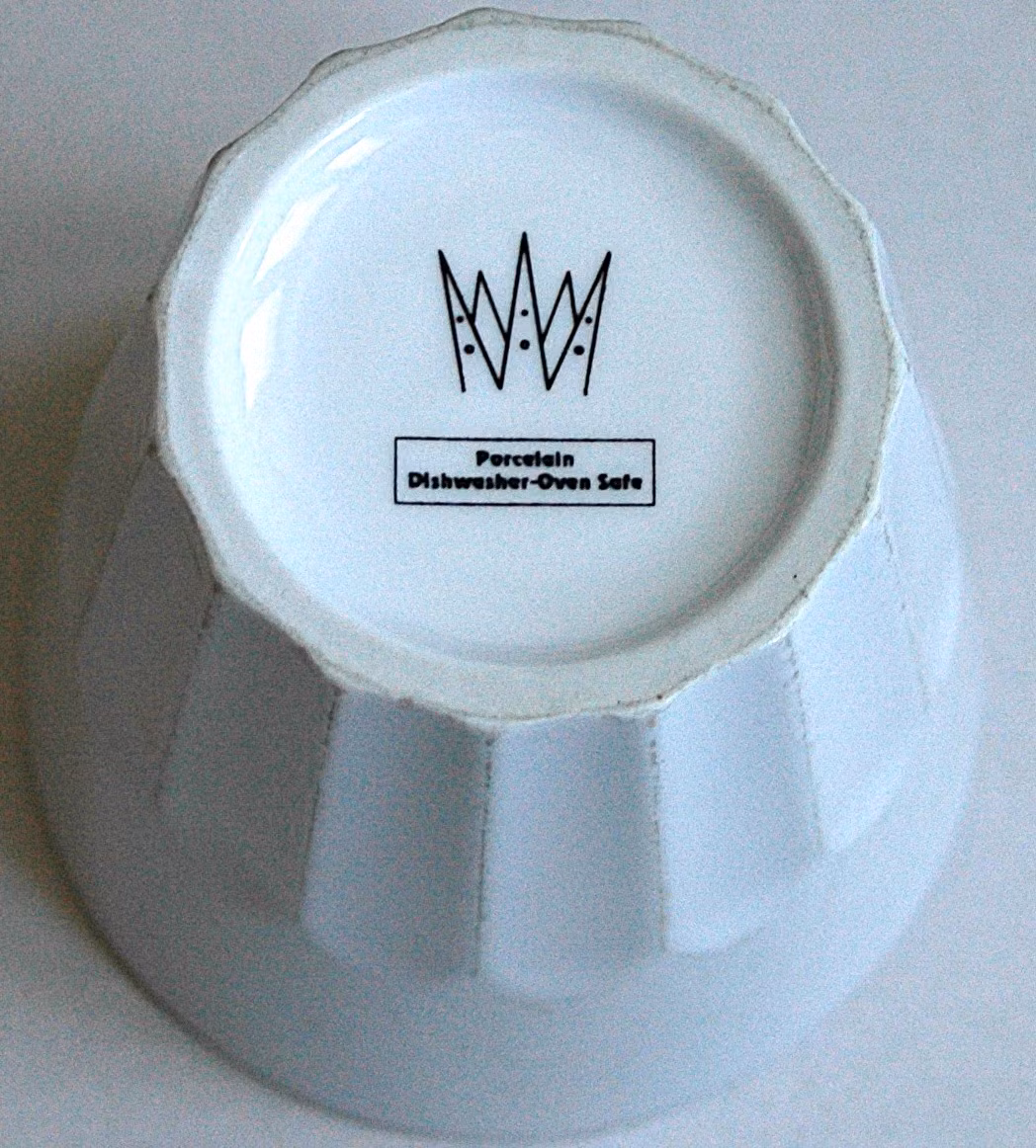 Räfflad Kaffe/Tea mugg utan öra, 1990-tal