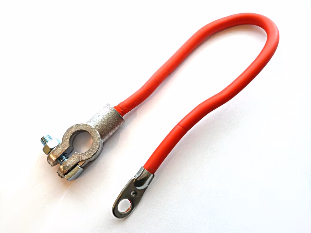 Batterikabel BKR-15 Pluspol Röd 38,1 cm.
