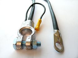 Batterikabel BKS-20 Minuspol Svart 48,3 cm.