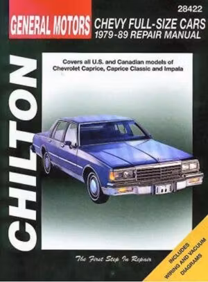 Chilton C28422 1979-89 Chevrolet Caprice, Impala