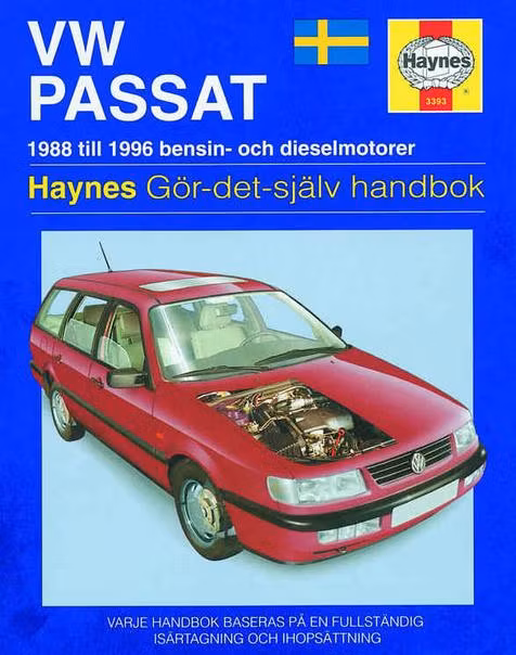 Haynes S3393 1988-96 VW Passat Bensin & Diesel, Svensk text