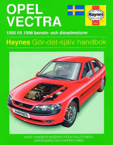 Haynes S3592 1995-98 Opel Vectra Bensin & Diesel, Svensk text