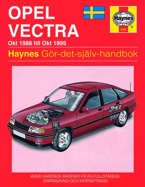 Haynes S3264 1988-95 Opel Vectra, Svensk text