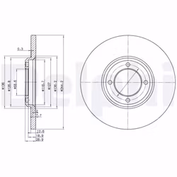 Bromsskiva Fram 205520 1963-70 Corsair, V4