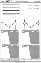 Mont.sats Bromsklossar Q-0960 1971-82 Escort, Taunus