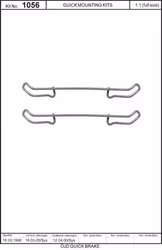 Mont.sats Bromsklossar Fram Q-1056 10.84-92 Escort