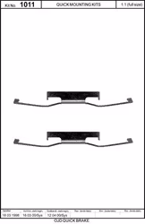 Mont.sats Bromsklossar Fram Q-1011 1981-9.84 Escort