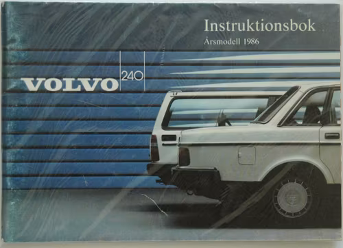 1986 240 Instruktionsbok, Svensk text (98sid)