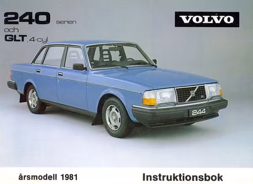1981 240 Instruktionsbok, Svensk text (98sid)