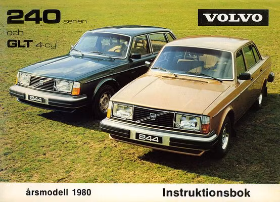 1980 240 Instruktionsbok, Svensk text (98sid)
