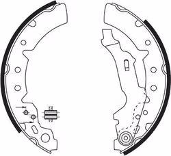 Bromsbackar Bak 2745660 1999-02 Corolla 1,3 1,4 1,6 lit.