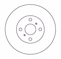 Bromsskiva Fram 204543 1990-02 Corolla 1,3 1,4 1,6 lit.