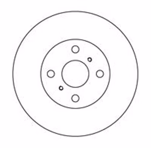 Bromsskiva Fram 204543 1990-02 Corolla 1,3 1,4 1,6 lit.