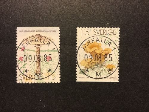 SVAMPAR 1978 facit nr 1058 och 1059 LYXST JÄRFÄLLA 1