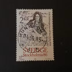 Stockholmia 86 II facit nr 1306 lyxstämplat MUNKFORS