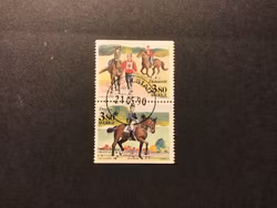 RYTTAR VM 1990, facit nr 1621 SX stämplat par