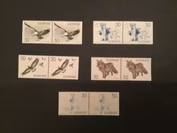 BRUNO LILJEFORS DJUR 1968 facit nr 642-645 BB postfriska par
